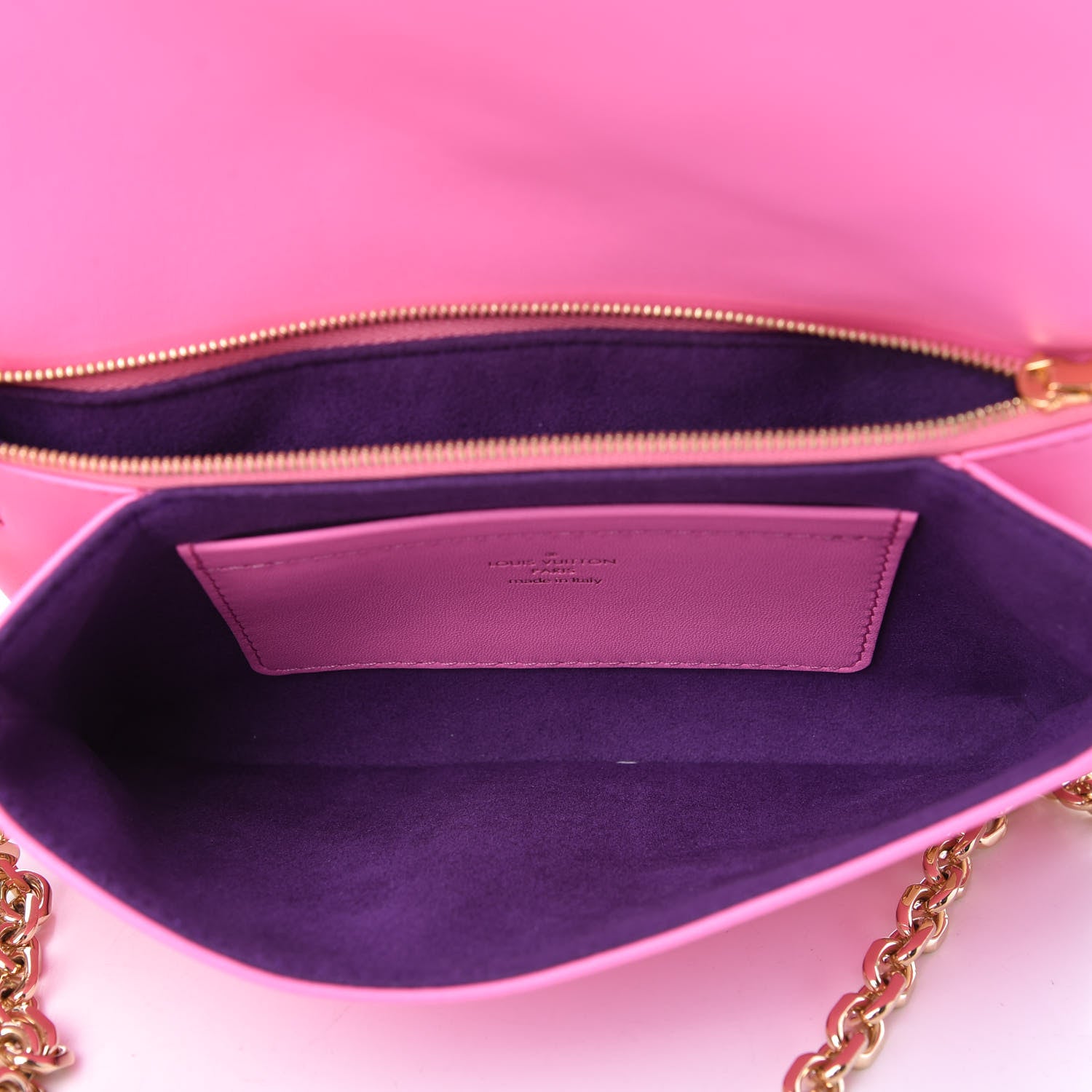 Louis Vuitton Lambskin Embossed Monogram Vuittamins Pochette Coussin Rose Violet 5 of 9