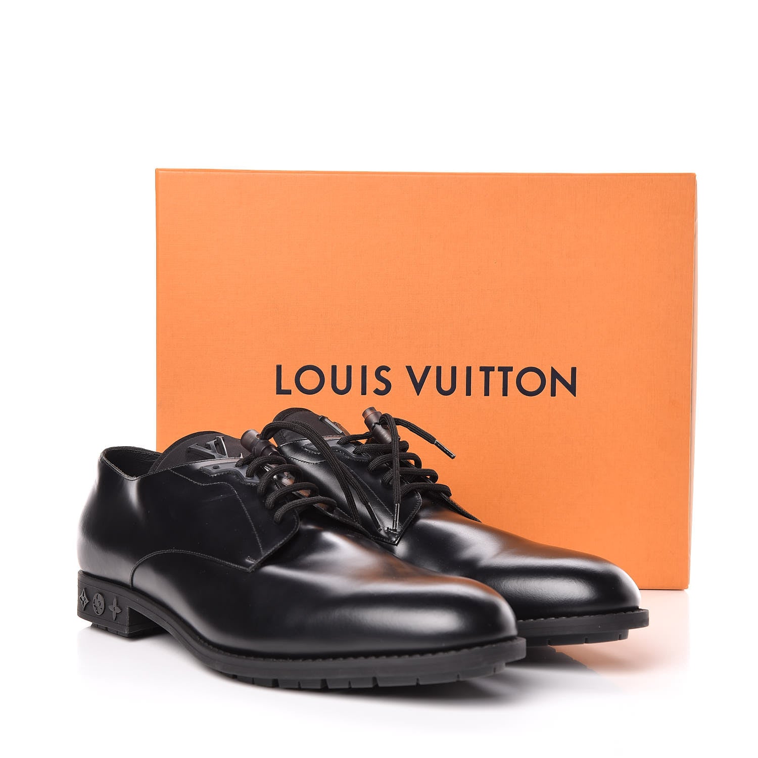Louis Vuitton Lambskin Mens Derby Shoes 11.5 Black 11 of 11