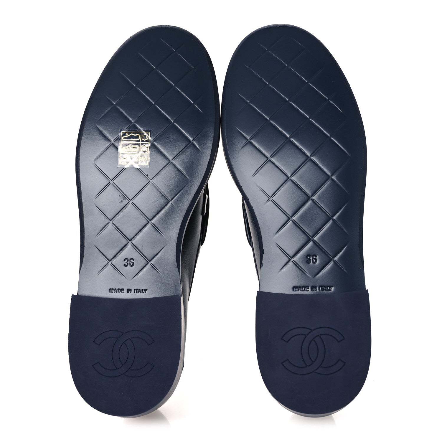 Chanel Lambskin Quilted CC Turnlock Loafers 36 Navy 7 of 11