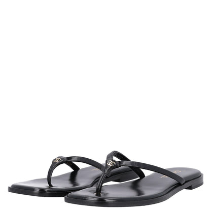 Chanel Goatskin CC Times Square Thong Sandals 42 Black 4 of 10