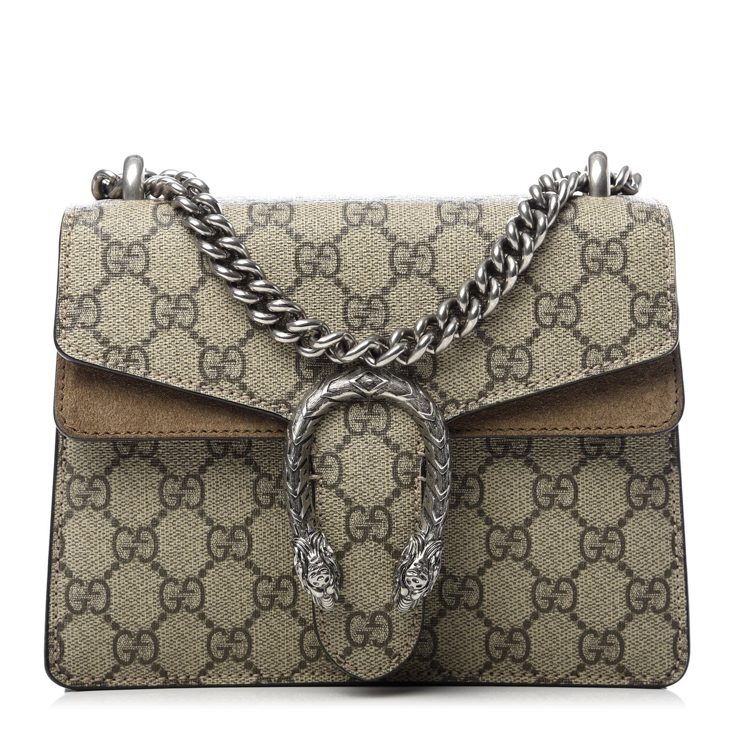 Gucci GG Supreme Monogram Mini Dionysus Shoulder Bag Taupe 1 of 9