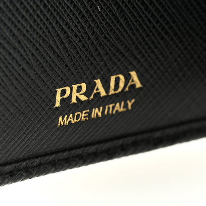 Prada Saffiano Compact Wallet Black 6 of 6