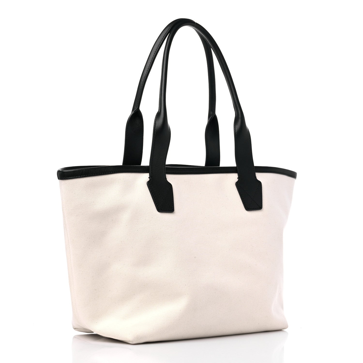 Balenciaga Cotton Canvas Calfskin Cities New York Jumbo Small Tote Bag Natural 3 of 14