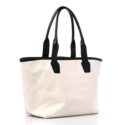 Balenciaga Cotton Canvas Calfskin Cities New York Jumbo Small Tote Bag Natural 3 of 14