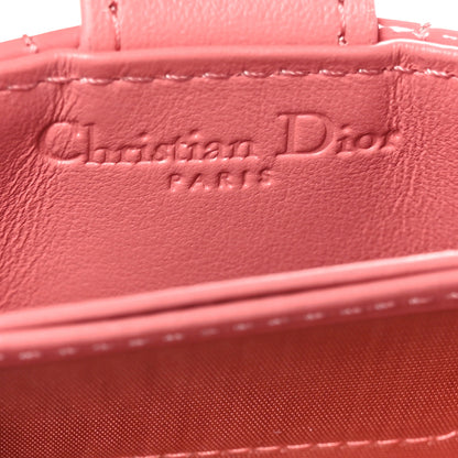 Christian Dior Patent Cannage Lady Dior 5-Gusset Card Holder Pink 7 of 7
