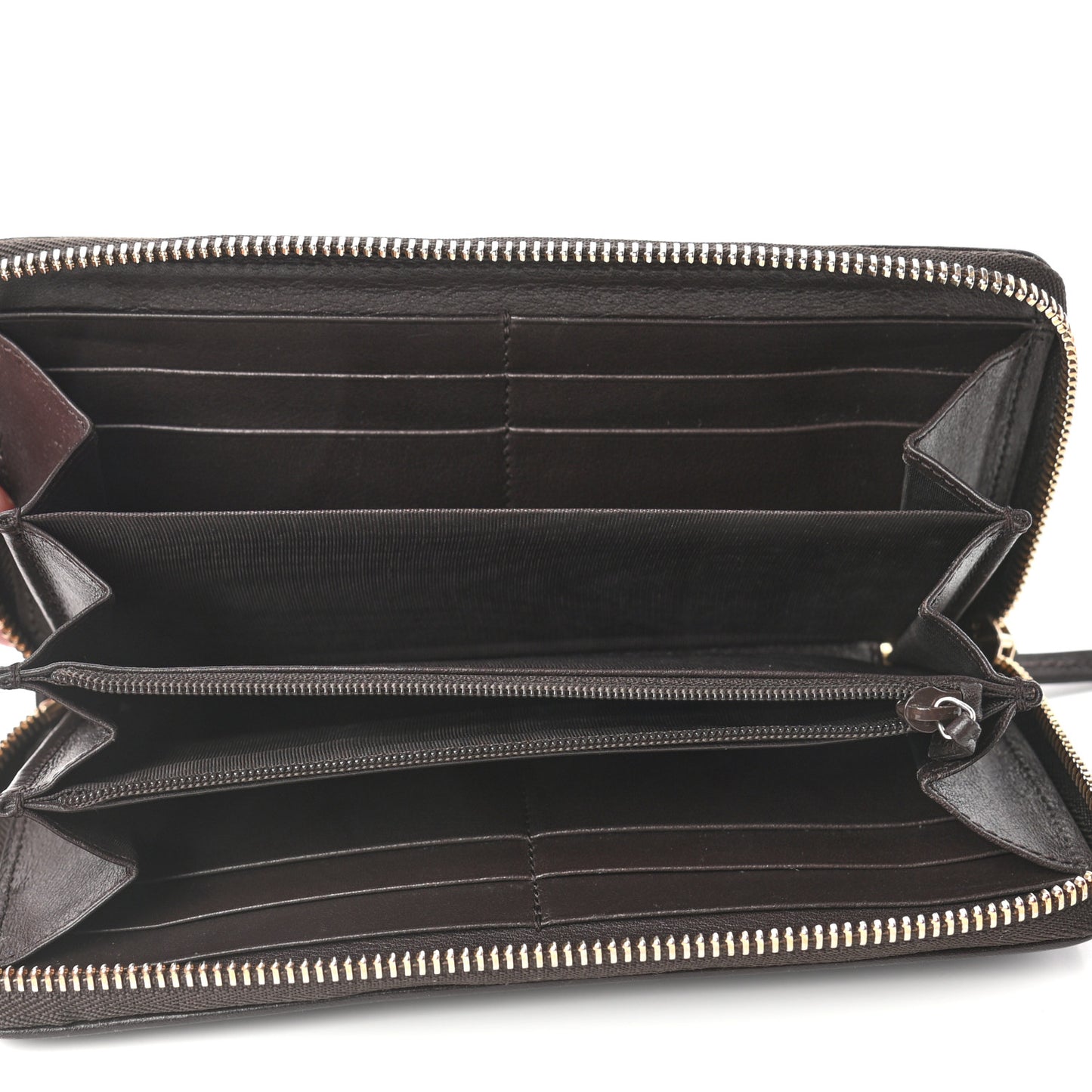 Monogram Margaux Calfskin Sukey Zip Around Wallet Beige Ebony Cocoa