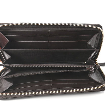 Gucci Monogram Margaux Calfskin Sukey Zip Around Wallet Beige Ebony Cocoa 5 of 6