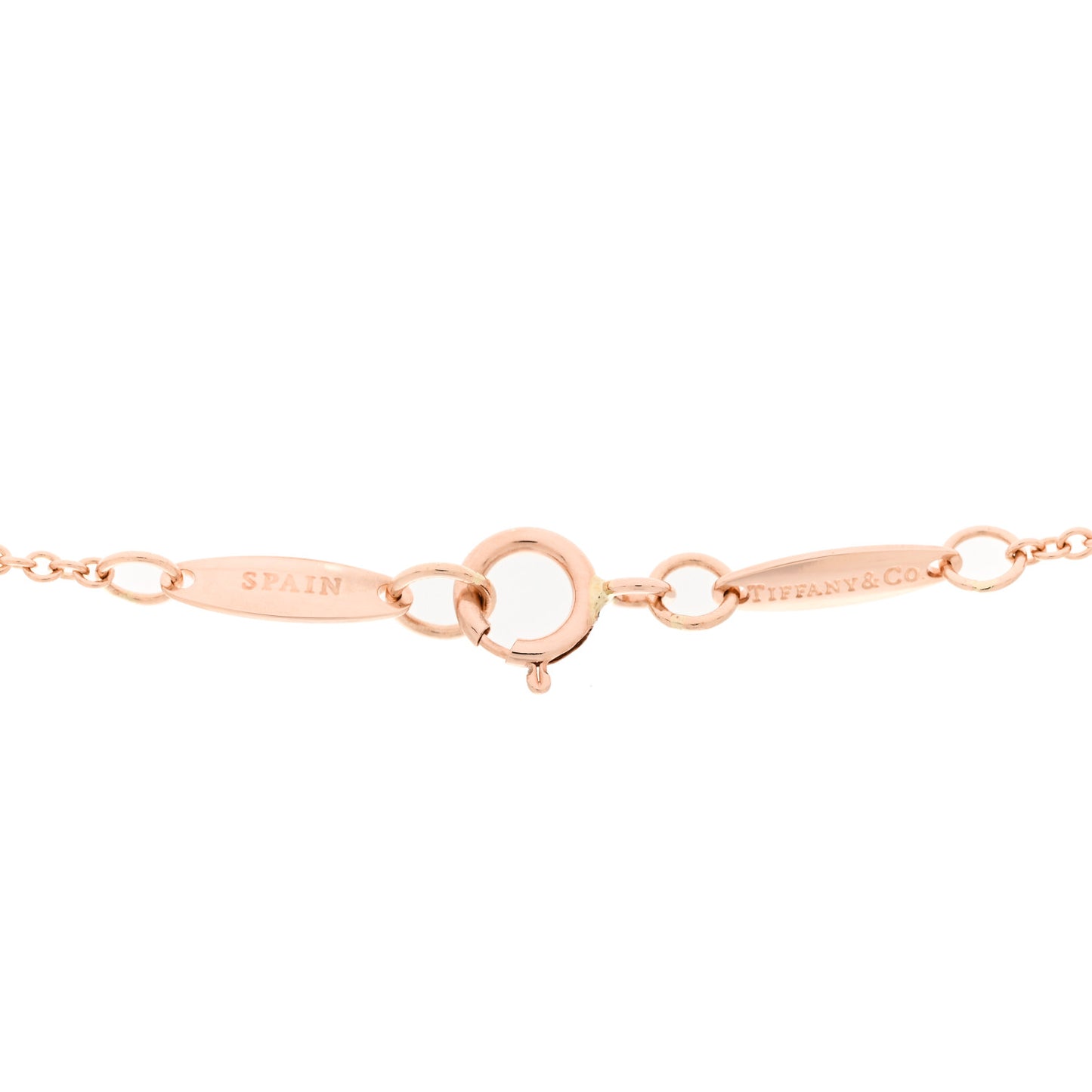 18K Rose Gold Elsa Peretti Infinity Cross Pendant Necklace