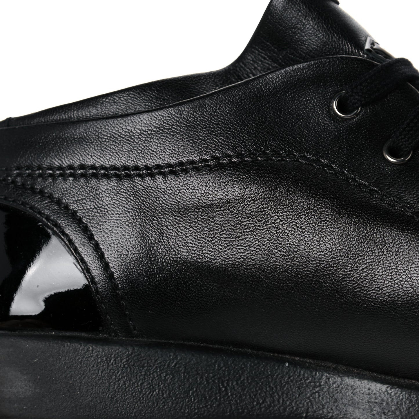 Lambskin Patent Cap Toe CC Sneakers 37.5 Black
