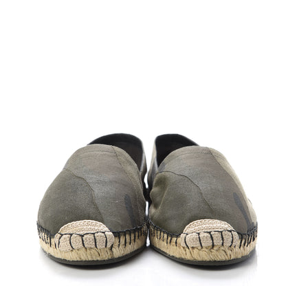 Valentino Garavani Canvas Camouflage Espadrille Flats 40 Army Green 2 of 9