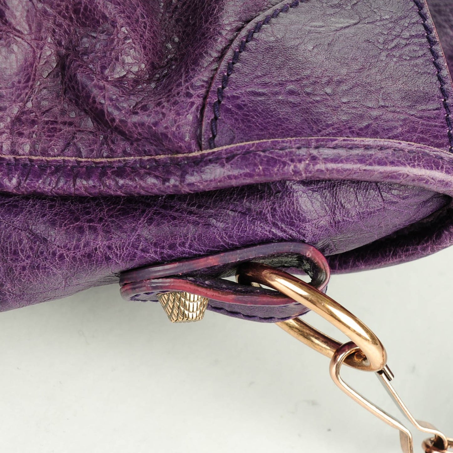 Agneau Giant 12 Rose Gold Hardware City Dark Violet