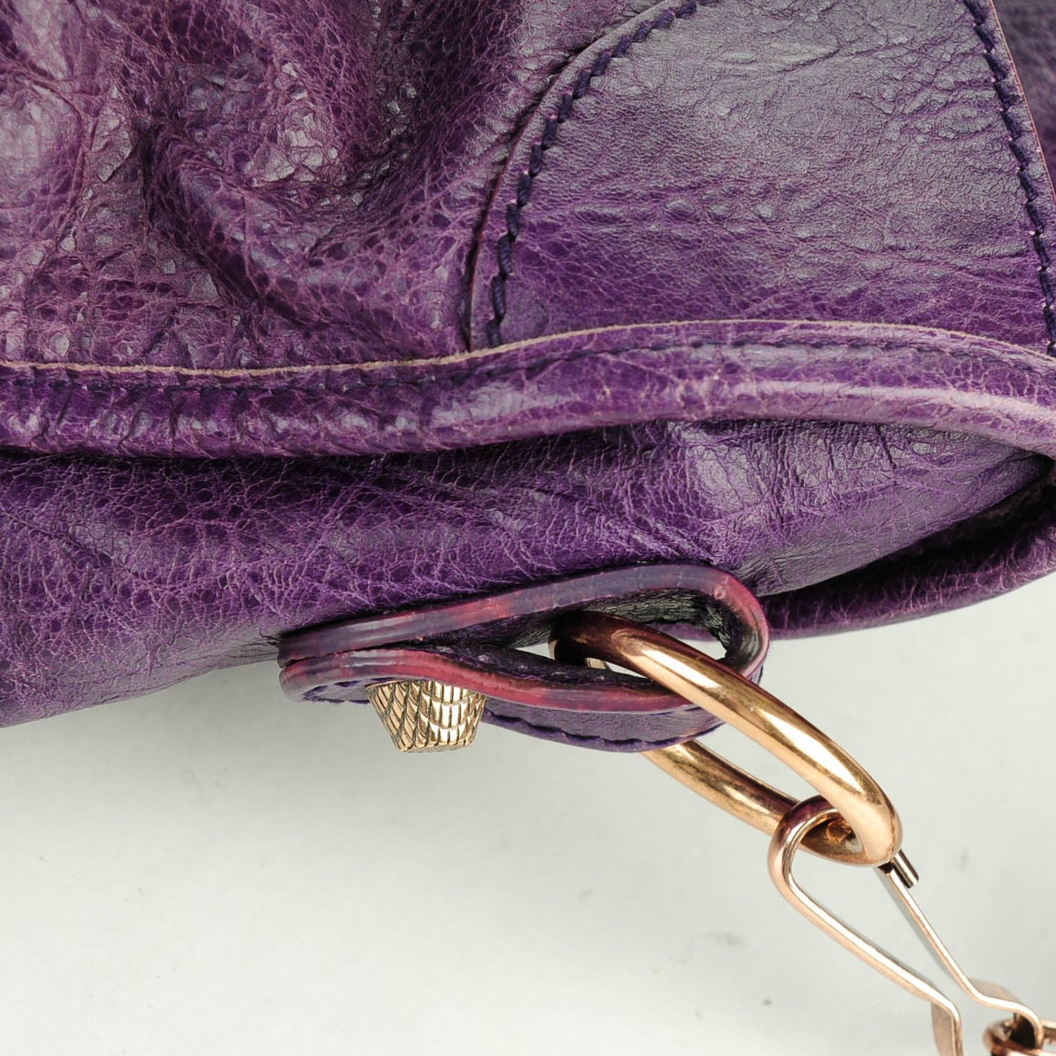 Balenciaga Agneau Giant 12 Rose Gold Hardware City Dark Violet 8 of 12