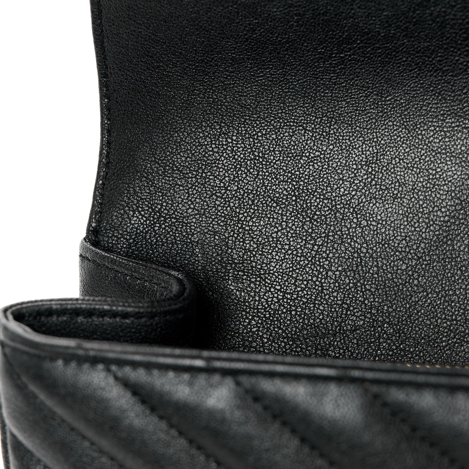 Saint Laurent Sheepskin Matelasse Chevron Monogram Medium College Bag Black 13 of 13