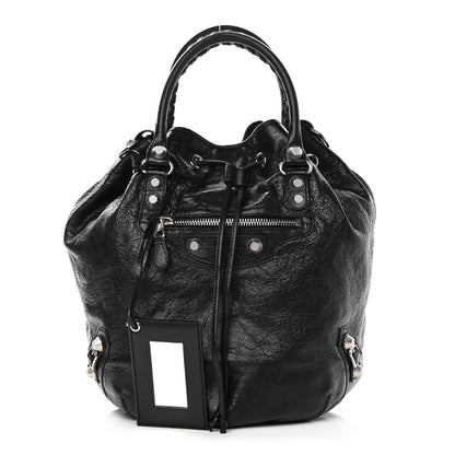 Balenciaga Agneau Giant 12 Silver Hardware Mini Pompon Black 1 of 13