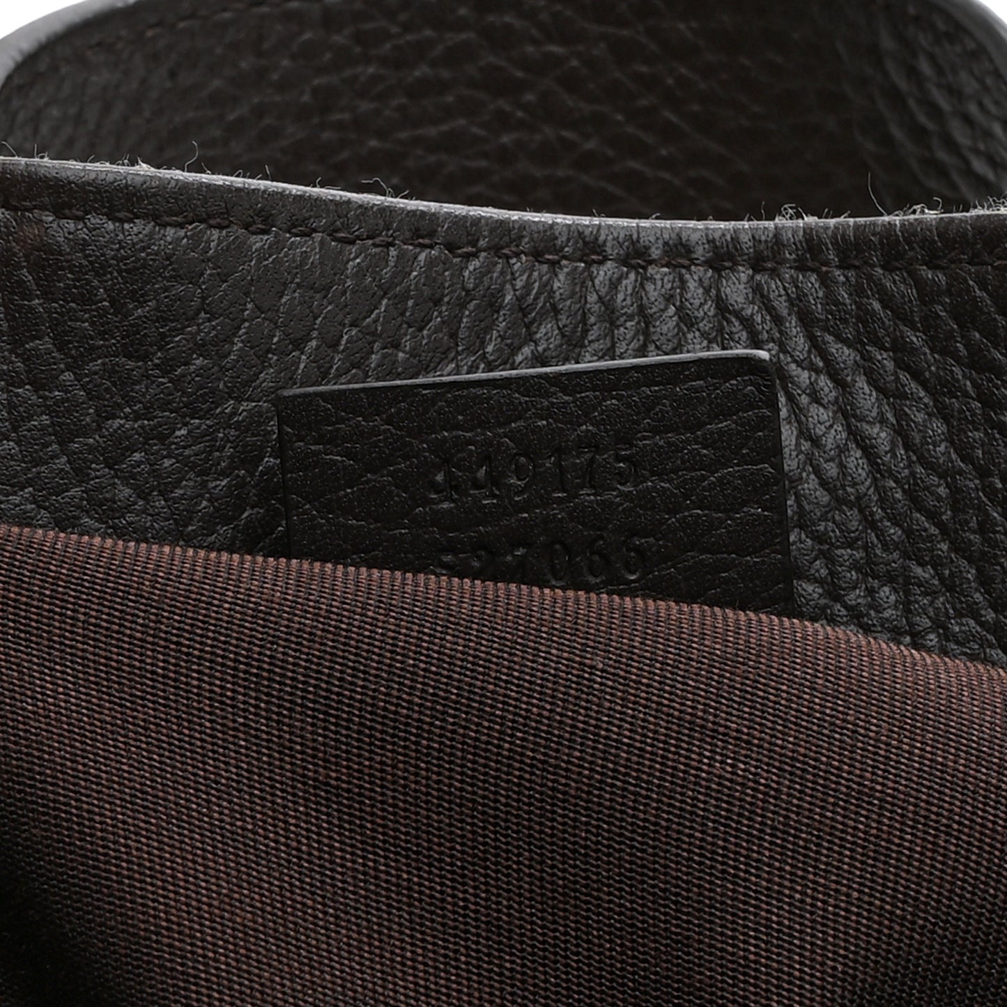 Monogram Dollar Calfskin O Drawstring Backpack Beige Ebony Testa di Moro Dark Chocolate