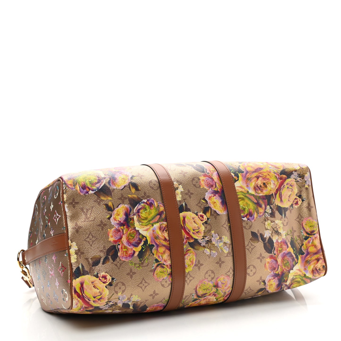 Metallic Monogram LV Garden Keepall Bandouliere 45 Gold