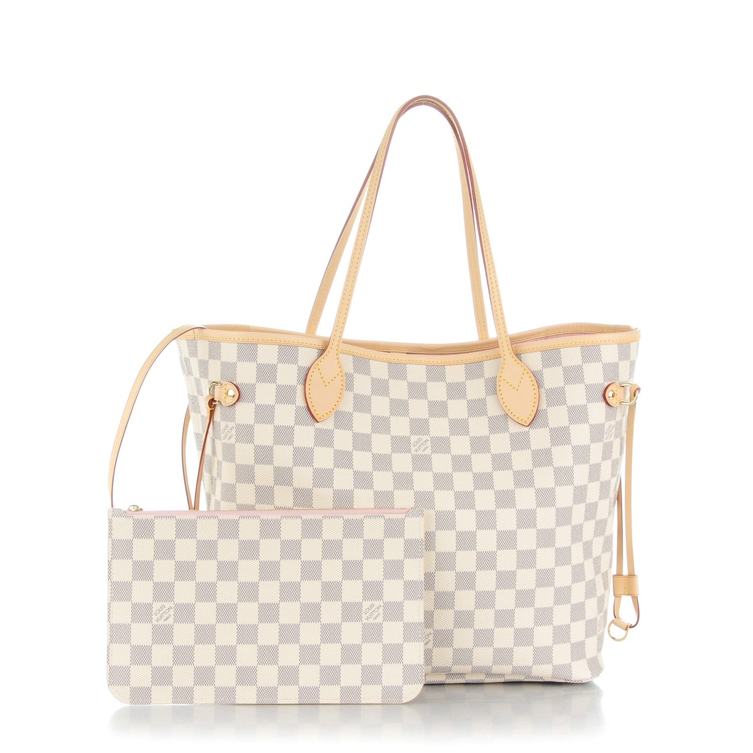 Louis Vuitton Damier Azur Neo Neverfull MM Rose Ballerine 1 of 9