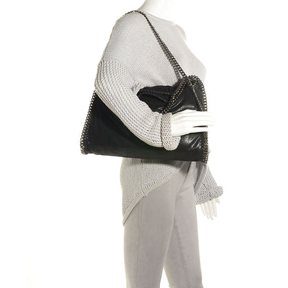 Stella McCartney Shaggy Deer Small Falabella Fold Over Tote Black 2 of 9