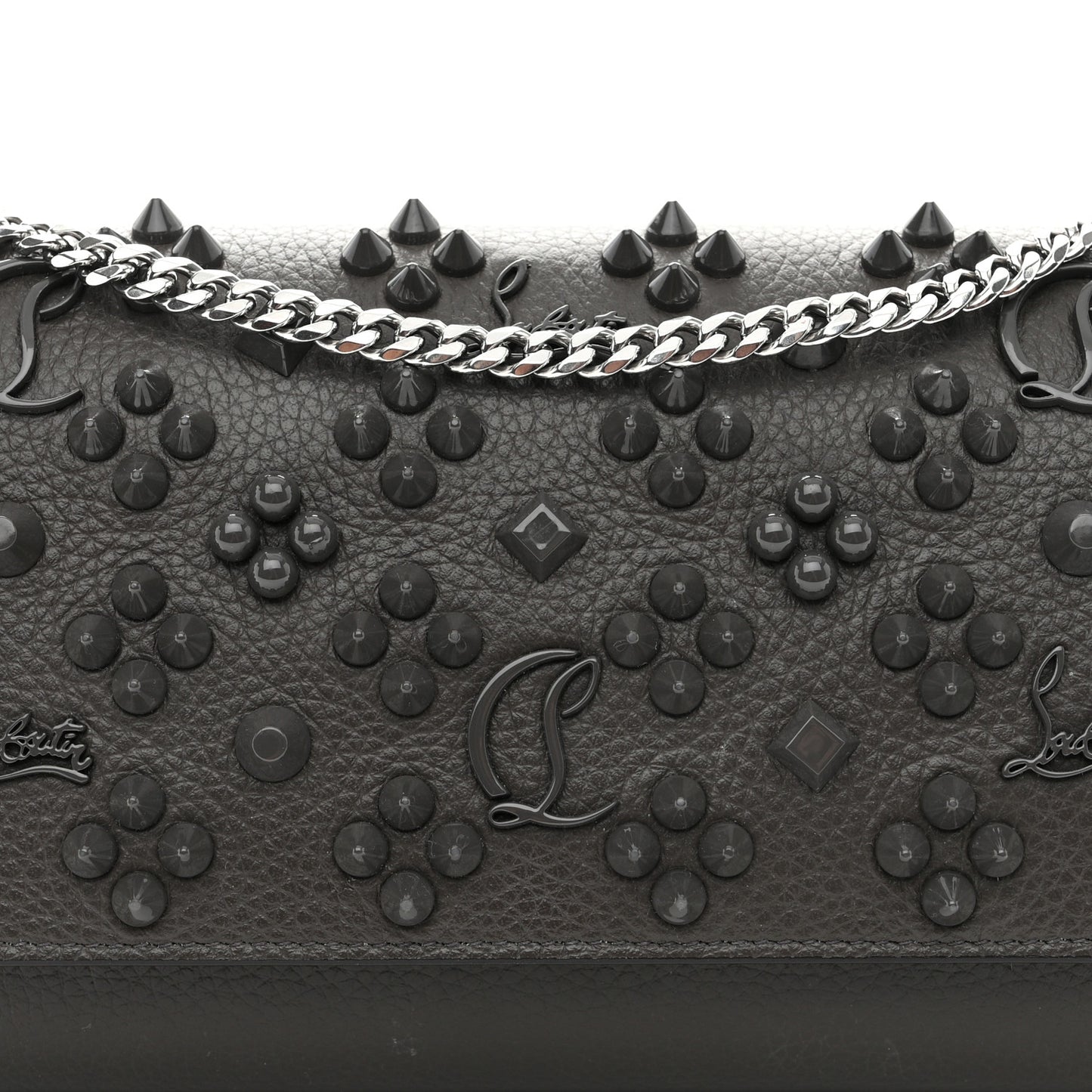 Calfskin Spikes Loubinthesky Paloma Clutch Rocket