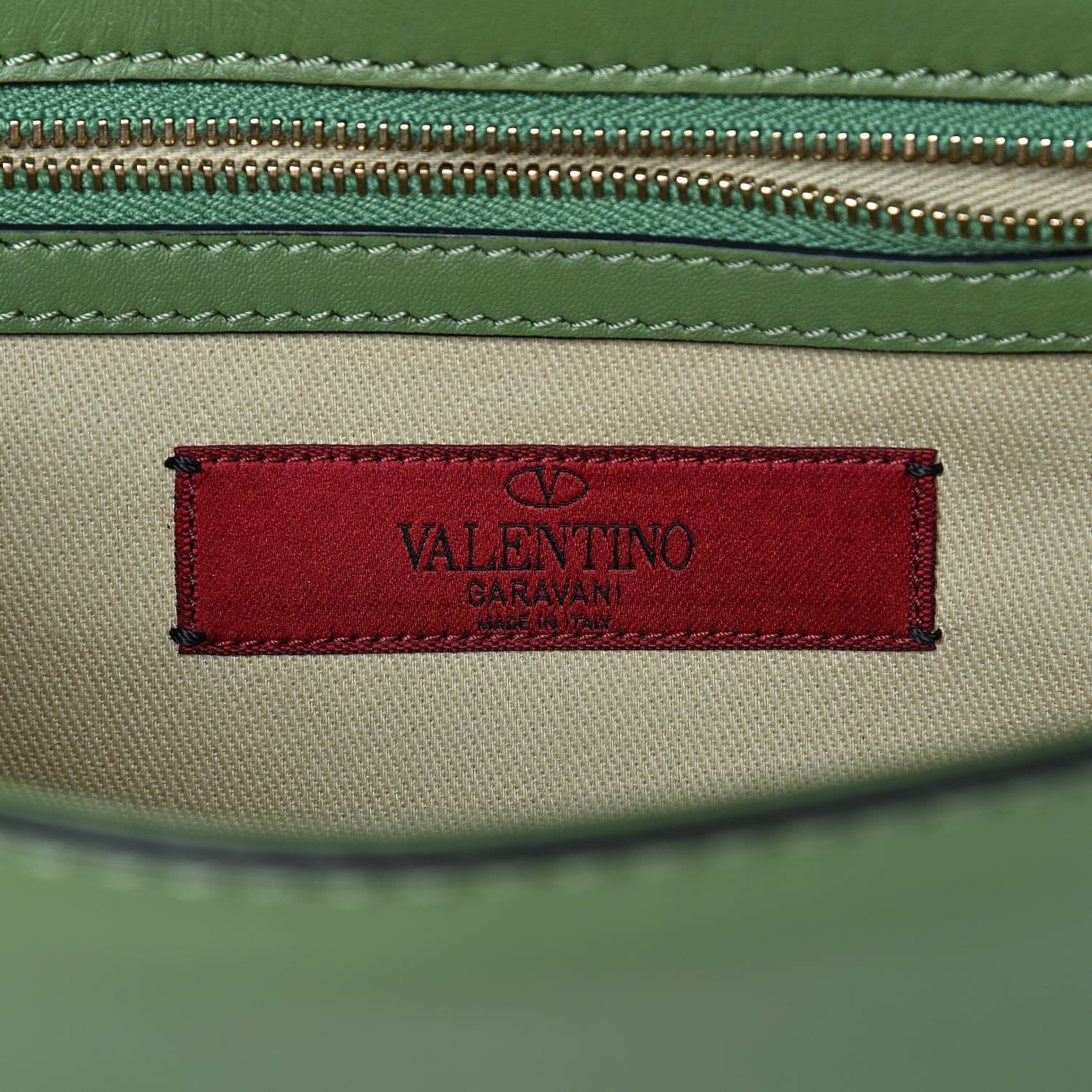 Valentino Garavani Vitello Small Glam Lock Rockstud Flap Green 6 of 11