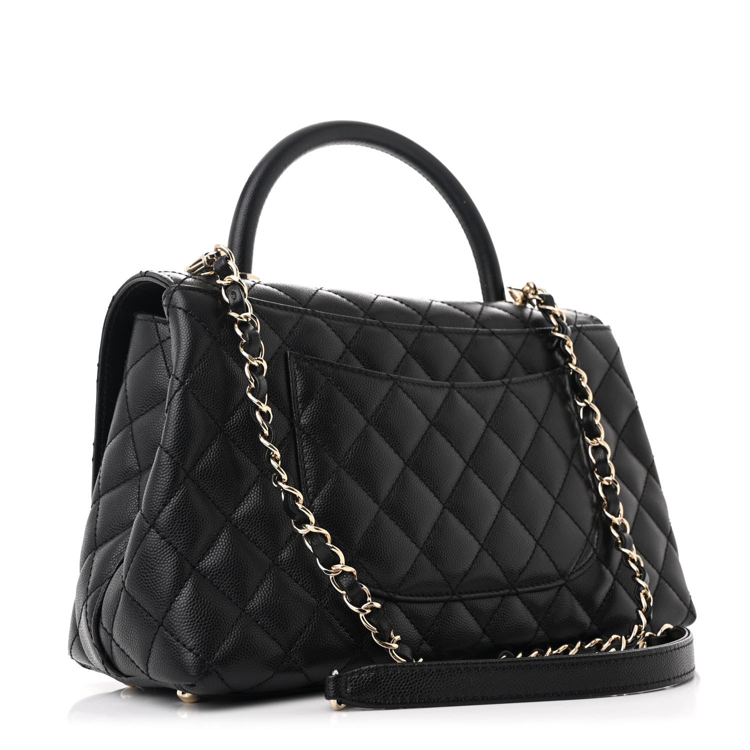 Chanel Caviar Quilted Small Coco Handle Flap Black 3 of 11