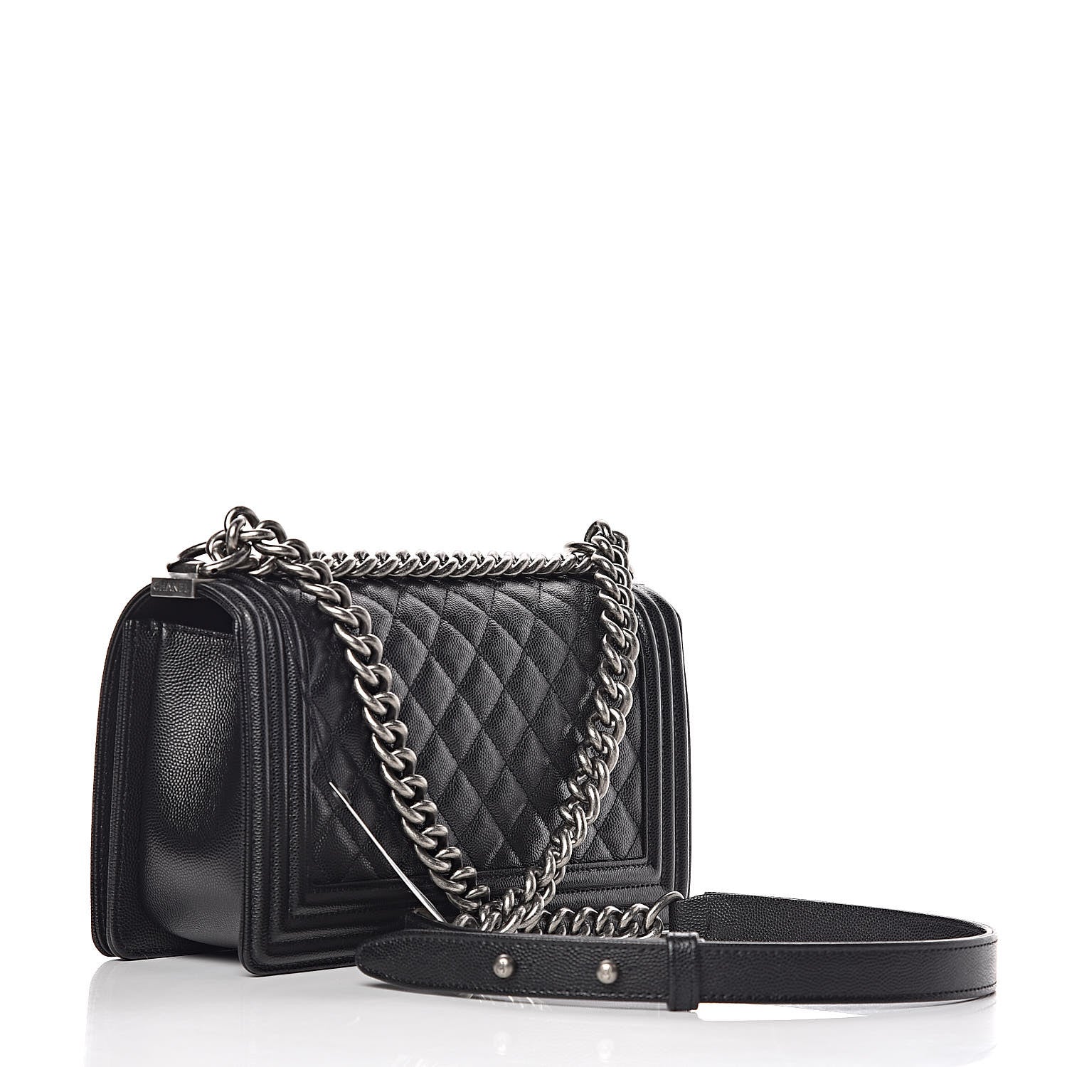 Chanel Caviar Quilted Medium Boy Flap Black 3 of 10