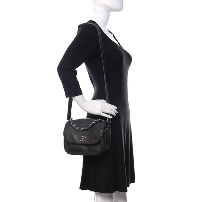 Chanel Calfskin Quilted Jungle Stroll Messenger Bag Black 2 of 9