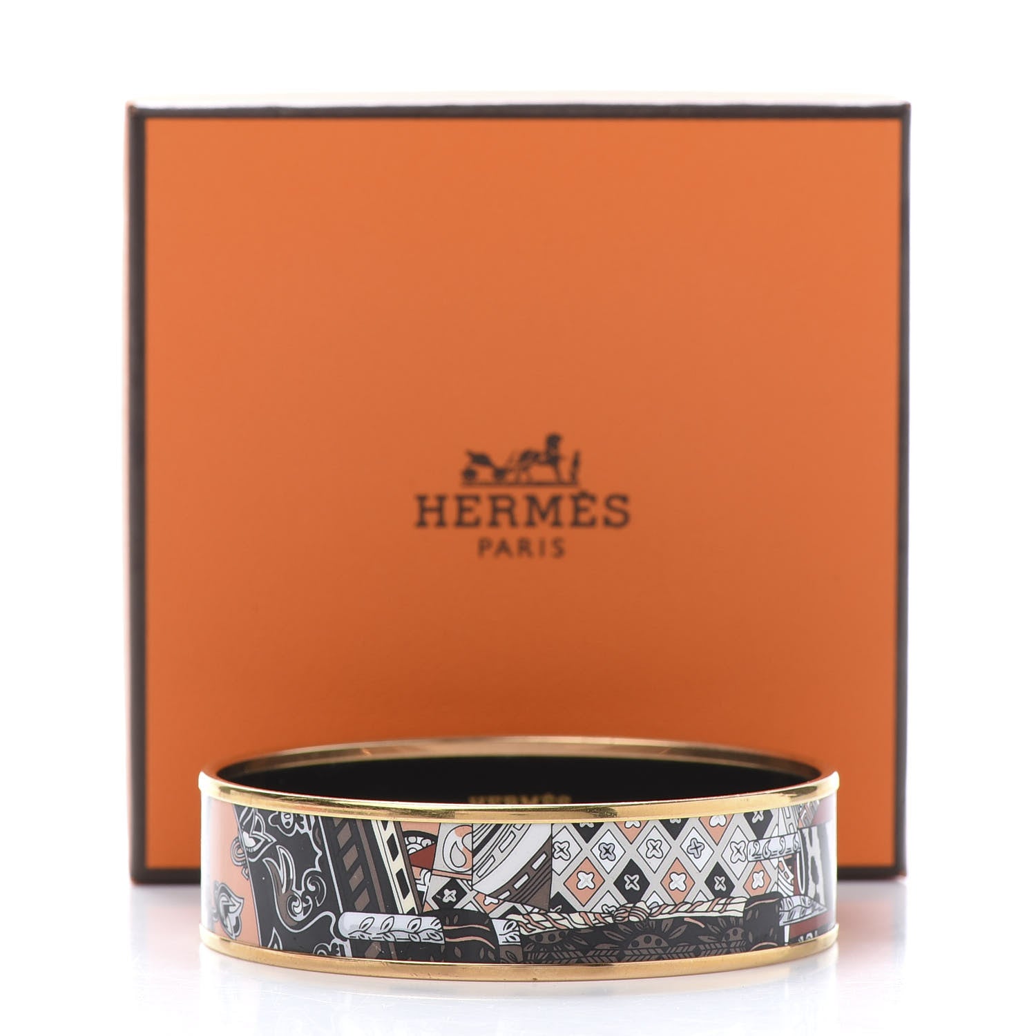 Hermes Enamel Printed Wide Bracelet 70 6 of 6