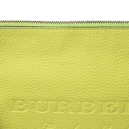 Burberry Soft Calfskin Large Duncan Zip Pouch Neon Yellow 11 of 11