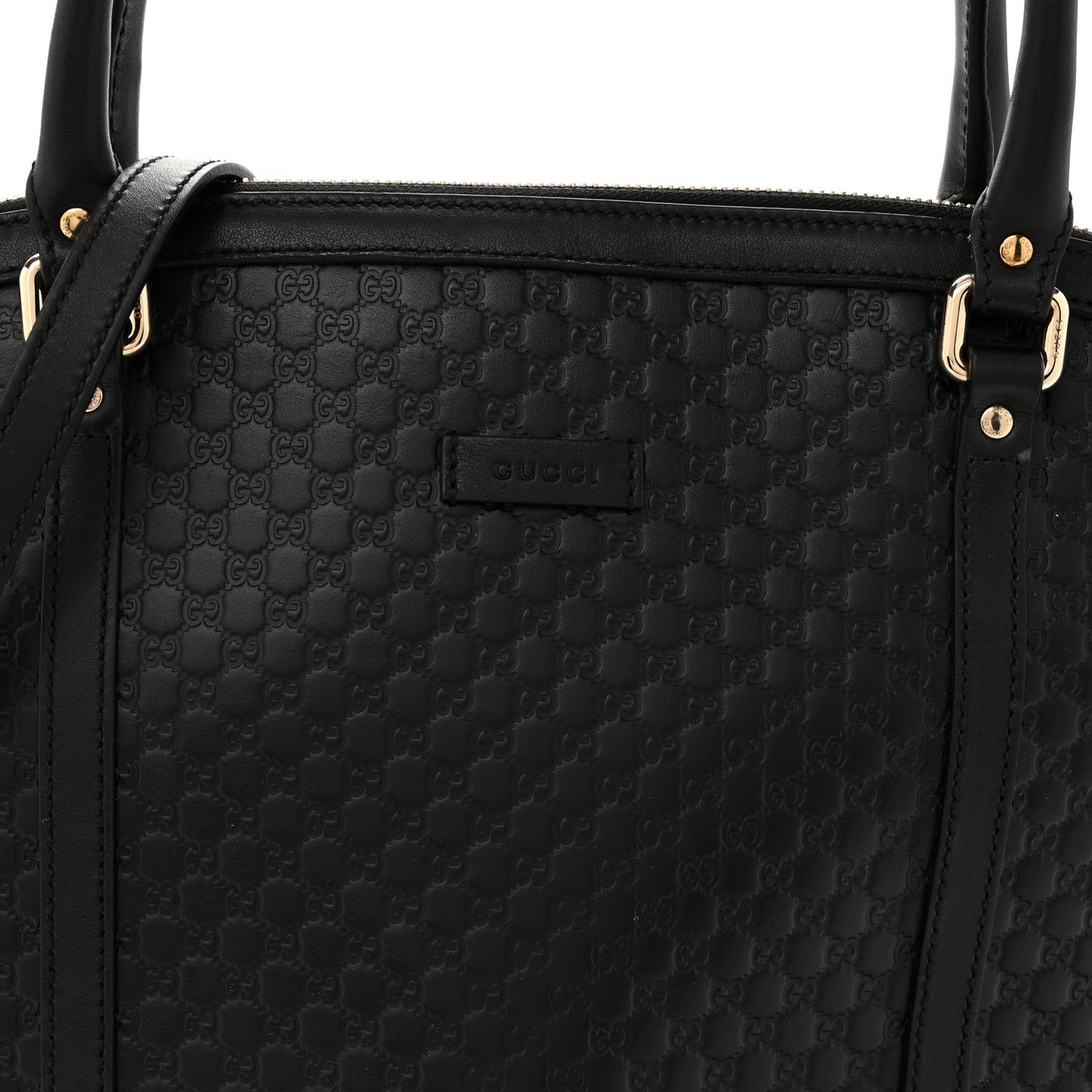 Soft Microguccissima Dome Satchel Black