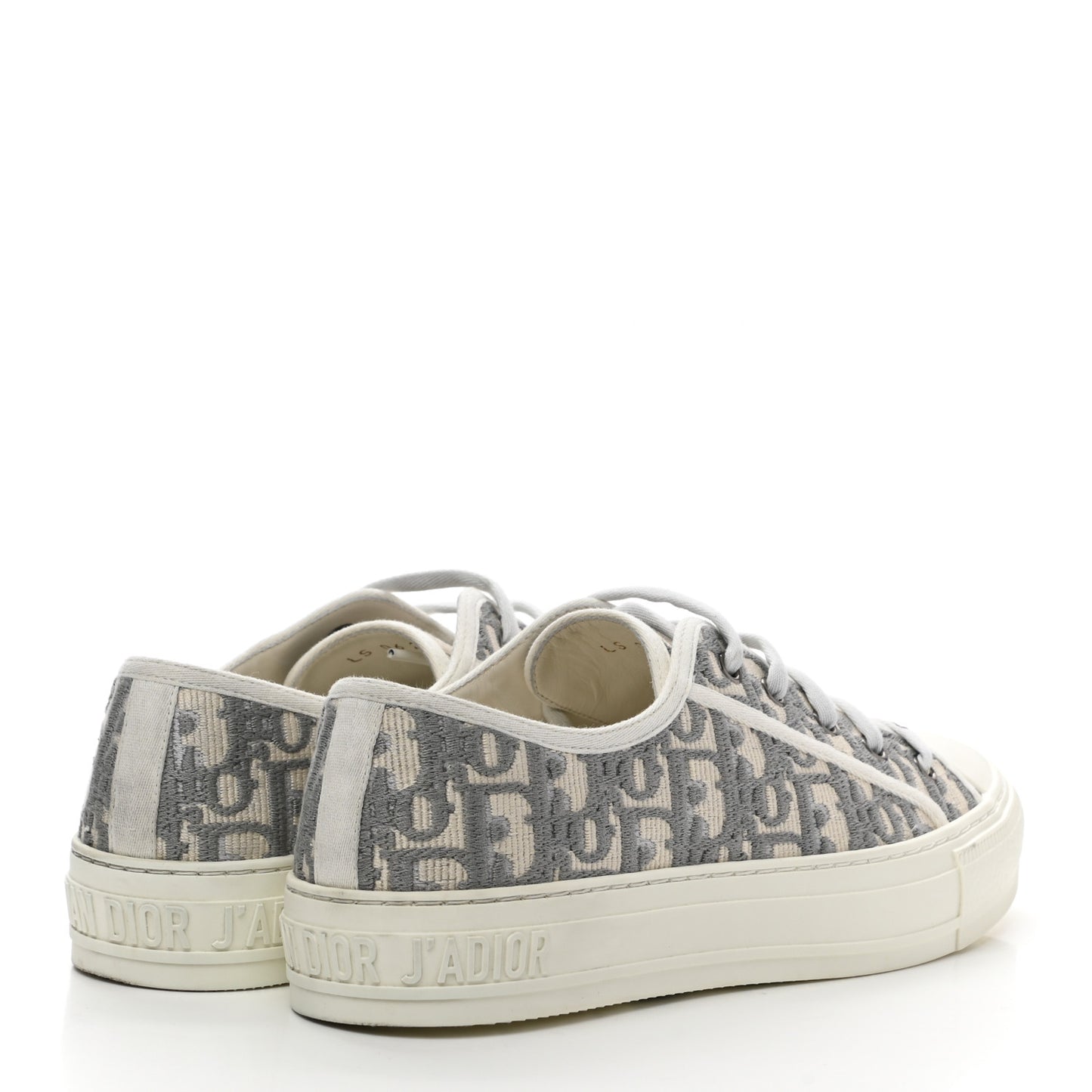 Canvas Oblique Walk'N'Dior Low Top Sneakers 39 Grey Stone