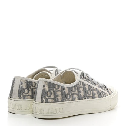 Christian Dior Canvas Oblique Walk'N'Dior Low Top Sneakers 39 Grey Stone 4 of 11