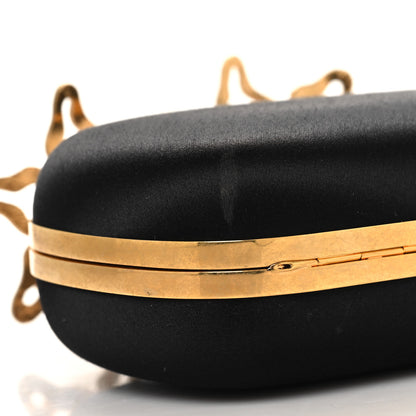Alexander McQueen ALEXANDER MCQUEEN Satin Salamander Knuckle Box Clutch Clutch Black 9 of 13