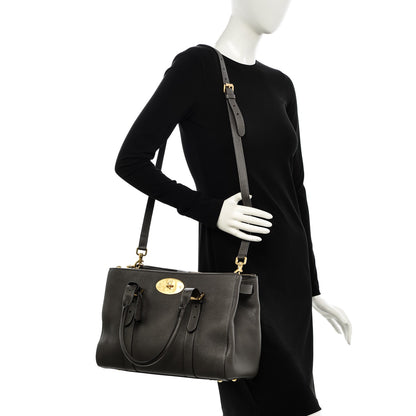 Mulberry Classic Grain Bayswater Double Zip Tote Dark Grey 2 of 12