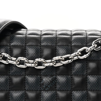 Louis Vuitton Calfskin Quilted Damier Twist MM Black Anthracite 8 of 10