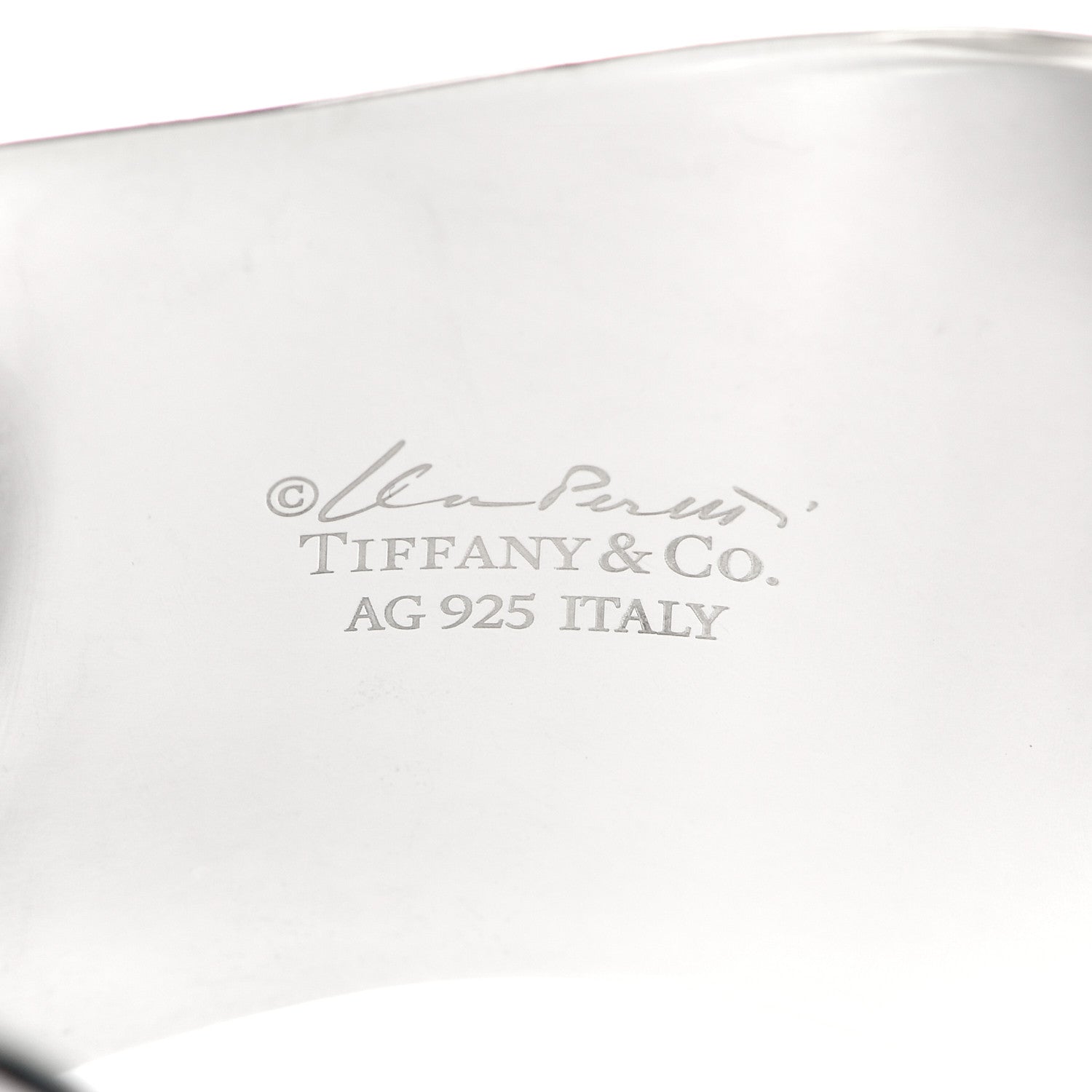 Tiffany Sterling Silver Elsa Peretti Medium Left Wrist Bone Cuff Bracelet 4 of 5