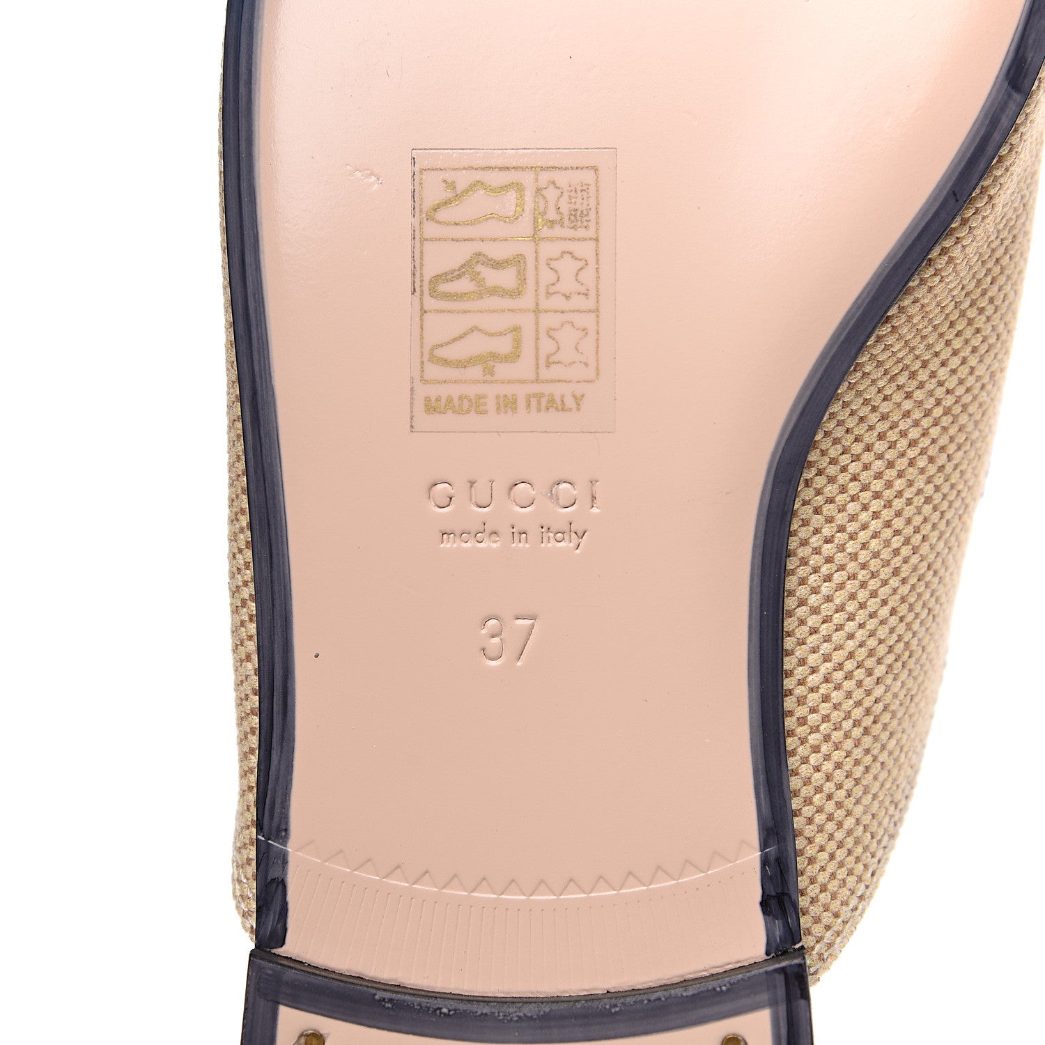 Gucci Canvas Vintage Charlotte Web Princetown Slippers 37 Sand Cuir 6 of 9