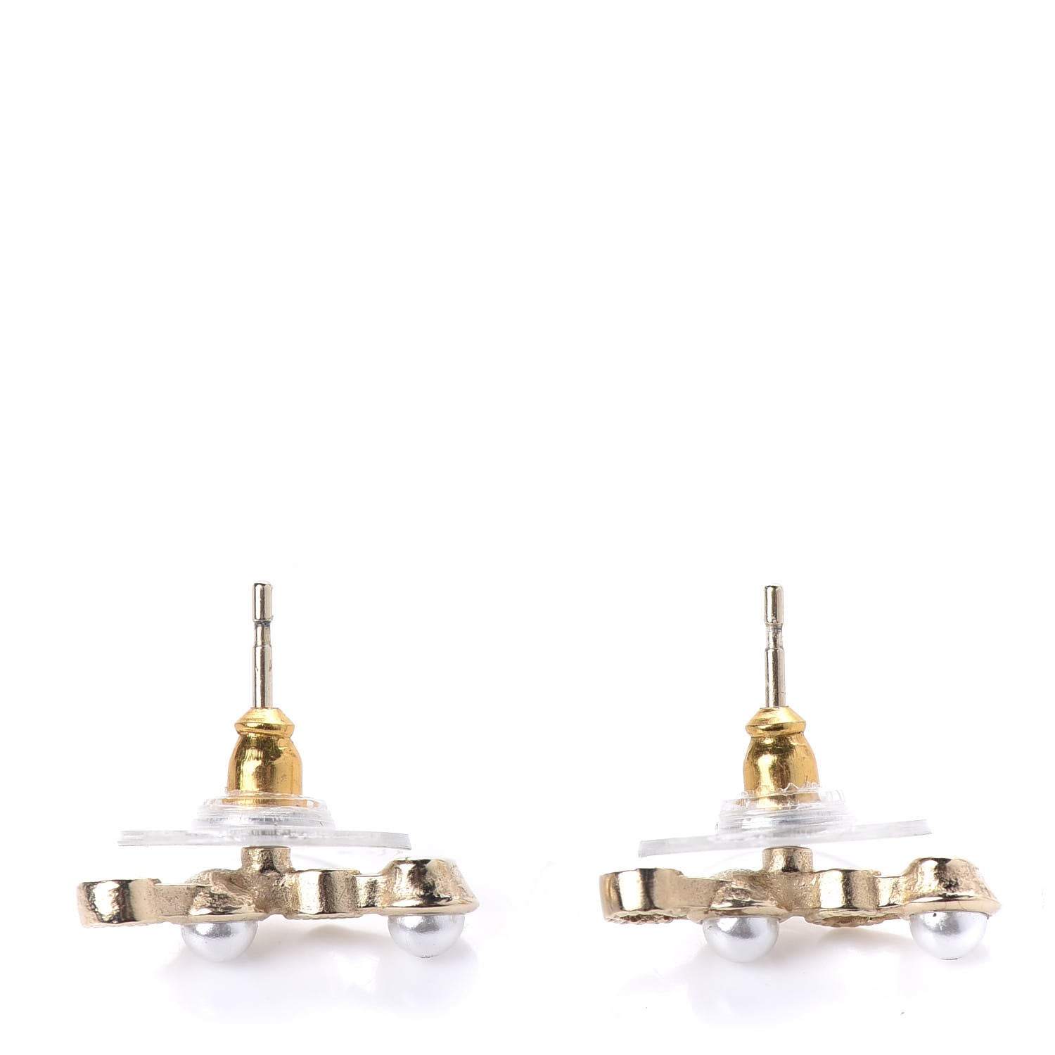 Chanel Pearl Coco Earrings Gold 3 of 5