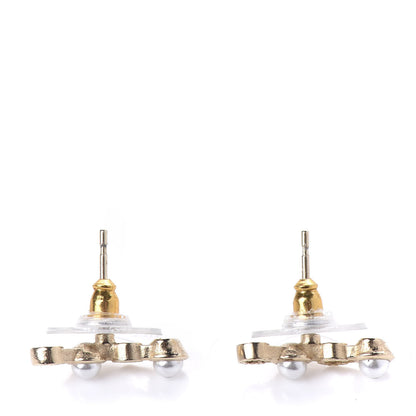 Chanel Pearl Coco Earrings Gold 3 of 5