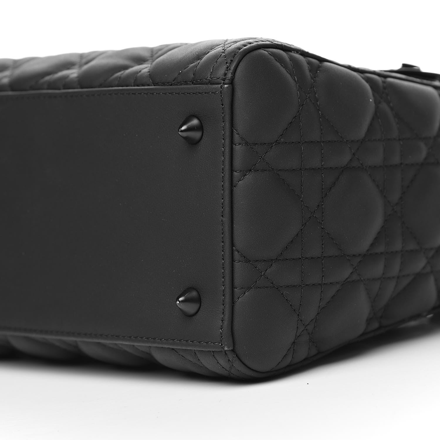 Christian Dior Ultra Matte Calfskin Cannage Medium Lady Dior Black 8 of 9