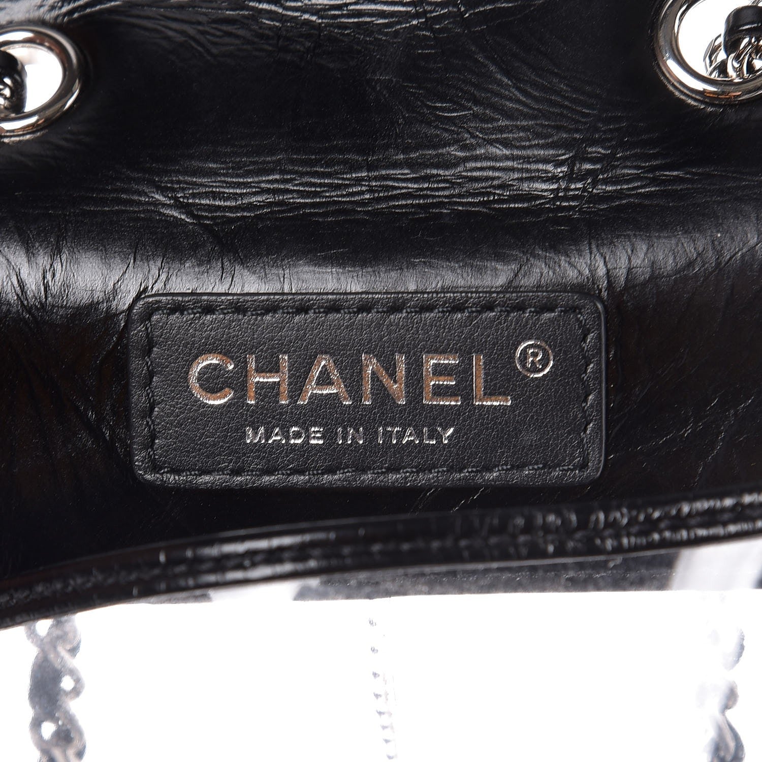 Chanel Crumpled Calfskin PVC Quilted Backpack Black 7 of 8