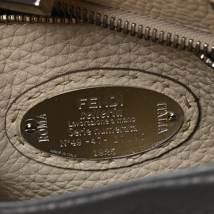 Fendi Cuoio Romano Selleria Bi-Color Medium Peekaboo Iconic Satchel Asfalto Latte 6 of 18