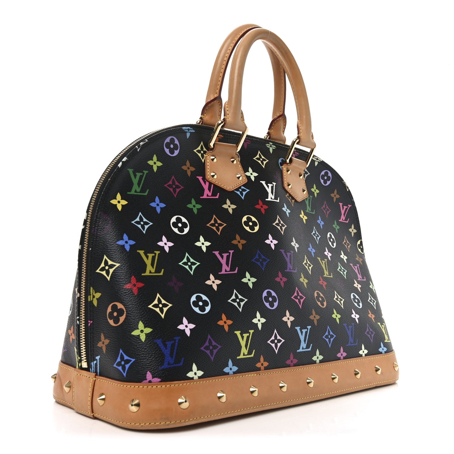 Louis Vuitton Monogram Multicolor Alma GM Black 3 of 9