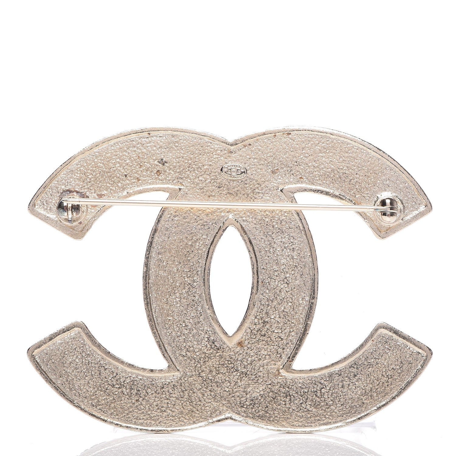 Chanel CC Brooch Light Gold 3 of 6