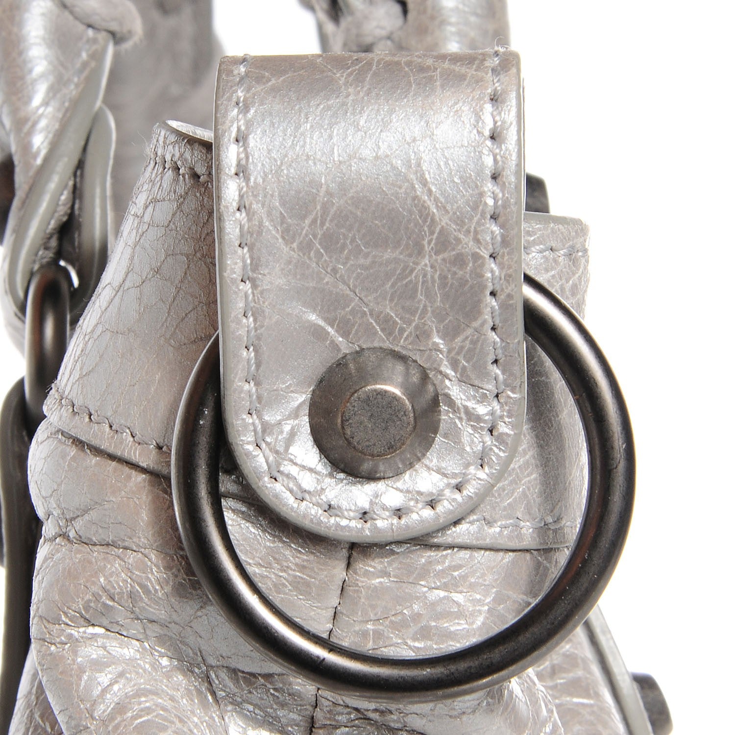 Balenciaga Metallic Agneau Classic Hardware Town Argent 8 of 13