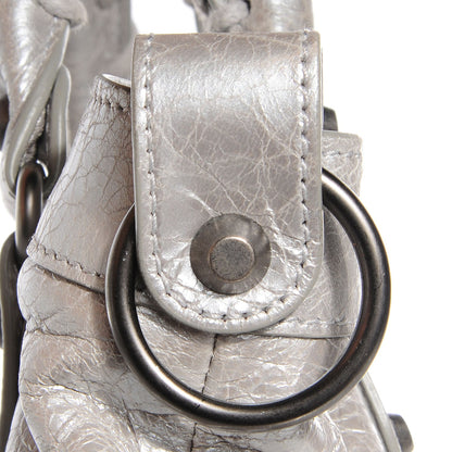 Balenciaga Metallic Agneau Classic Hardware Town Argent 8 of 13