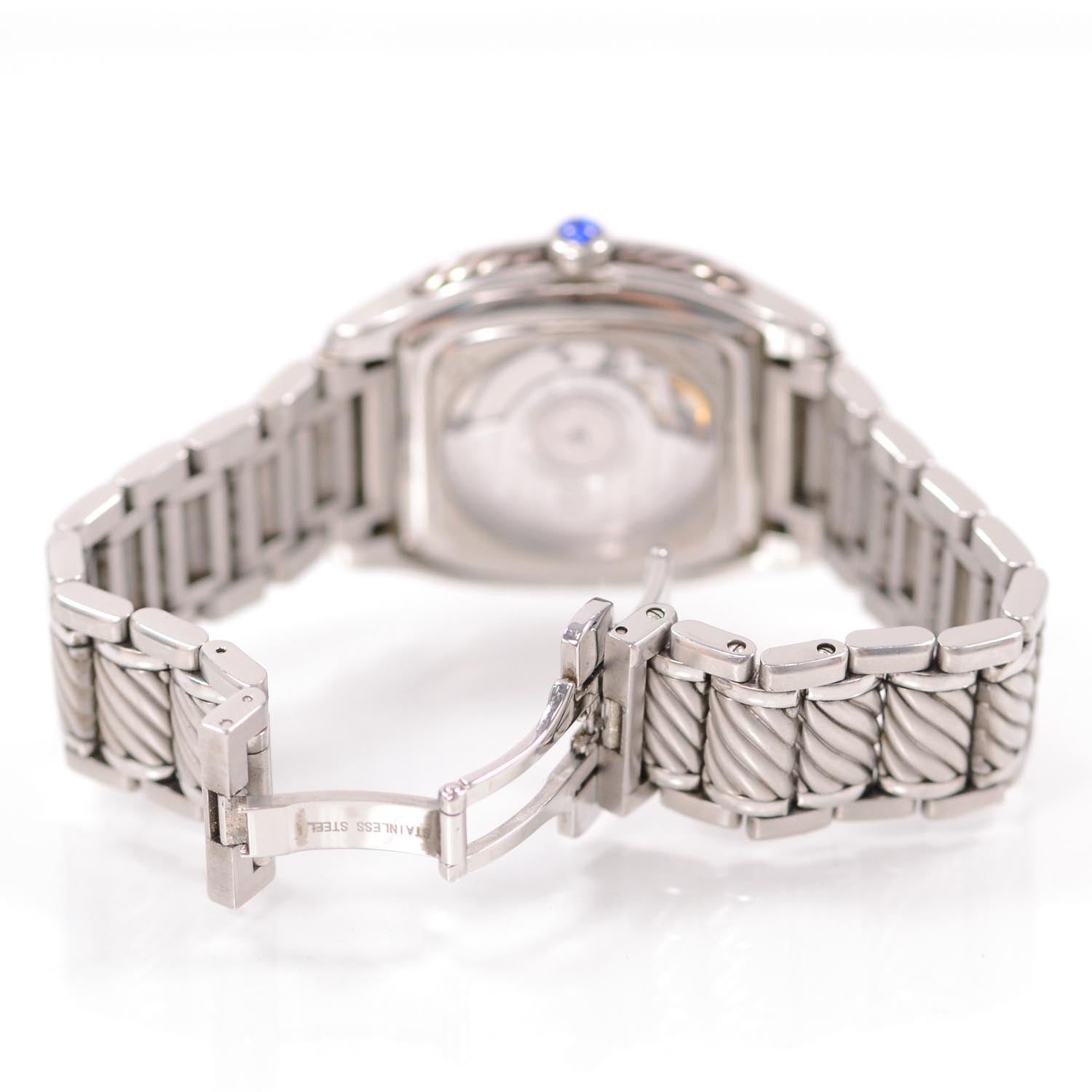 David Yurman Stainless Steel 35mm Thoroughbred Automatic Watch Blue 2 of 4