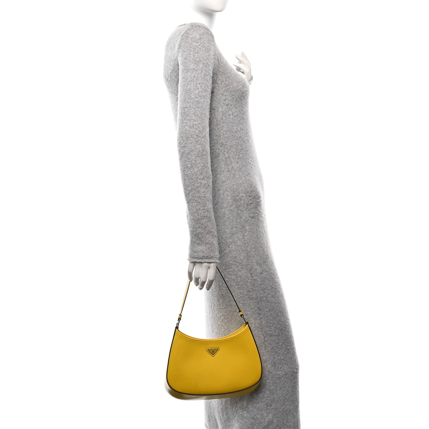 Prada Spazzolato Cleo Shoulder Bag Sole 2 of 10