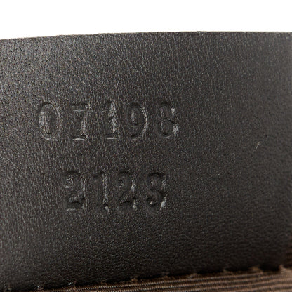 Gucci Denim Monogram Boat Pochette Dark Brown 7 of 10