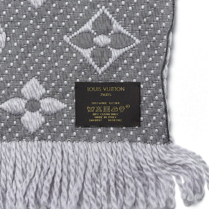 Louis Vuitton Wool Silk Logomania Scarf Pearl 4 of 4